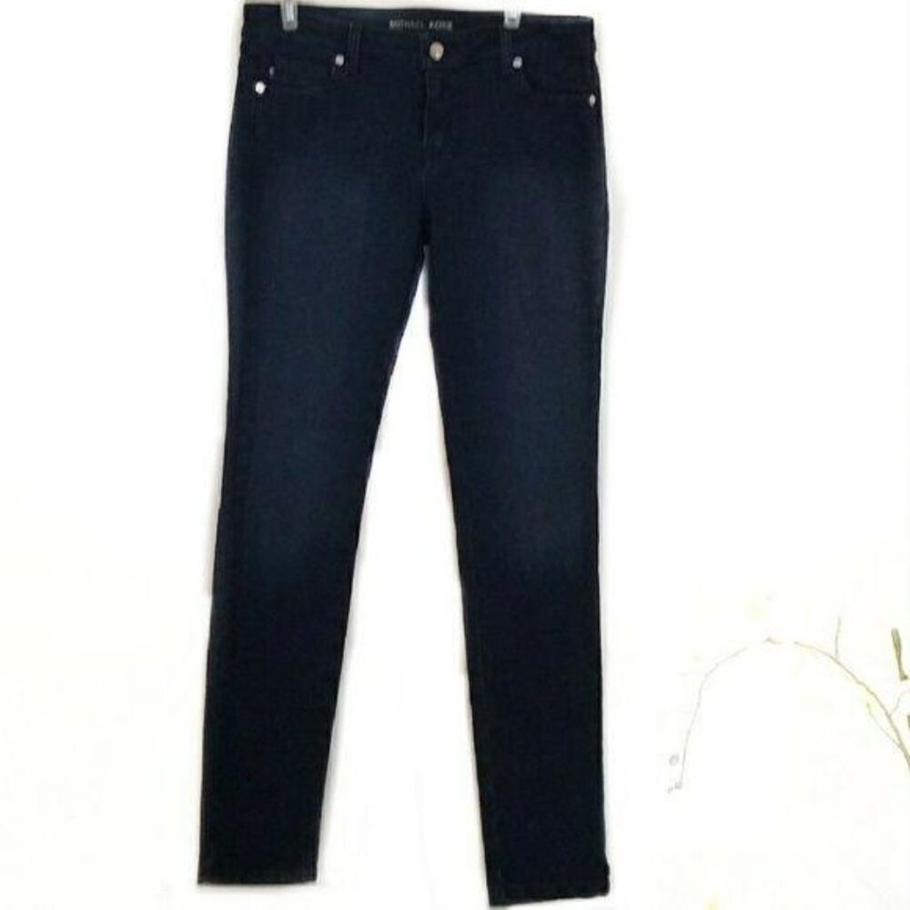 Michael Kors Womens Dark Wash Skinny Jeans Size 4 cotton blend